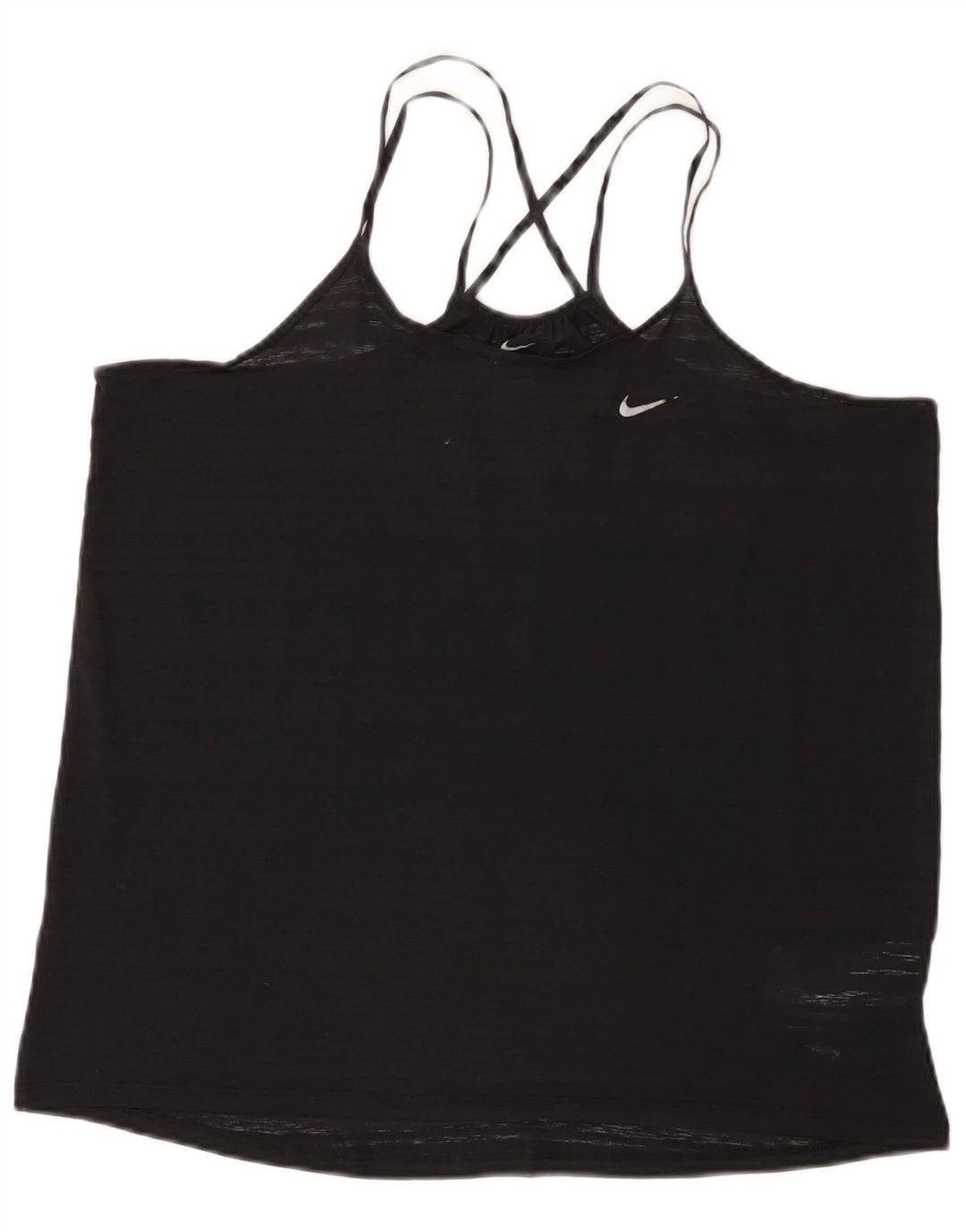Nike - Camiseta sin mangas Dri Fit para mujer, talla 40, talla grande, poliéster negro