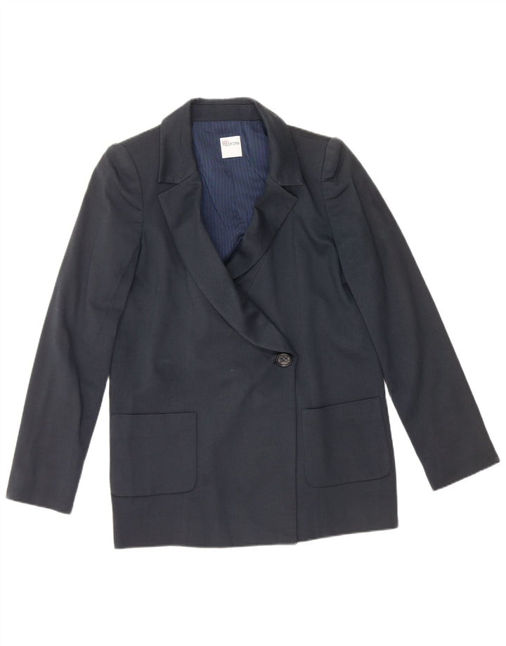 Red Valentino Chaqueta tipo blazer con 1 botón para mujer Reino Unido 42 Algodón azul marino mediano