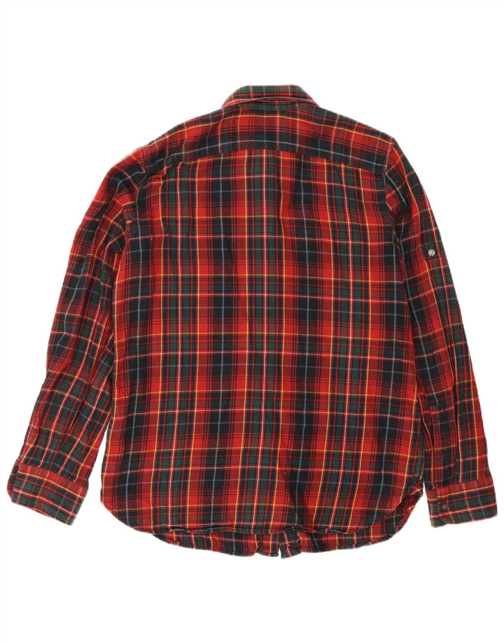 Ralph Lauren Camisa de franela para mujer Reino Unido 14 Algodón a cuadros rojos medianos