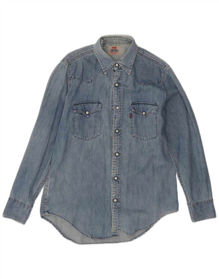 Levi's Hombre Camisa Vaquera Pequeña Algodón Azul