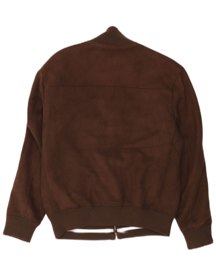 Zara Hombre Cazadora Bomber ES 38 Marrón Medio Poliéster