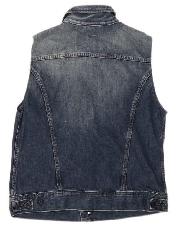 Chaleco vaquero Diesel para hombre Reino Unido 40 Algodón azul grande