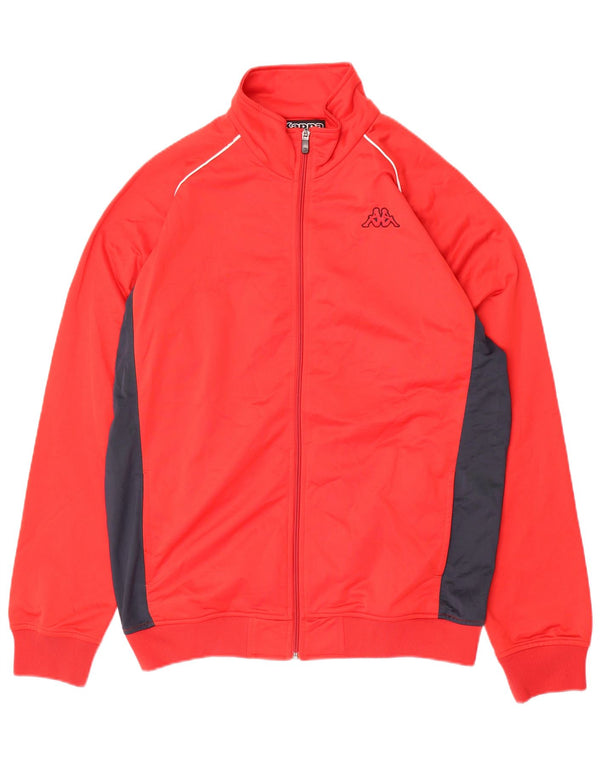 KAPPA Hombre Chándal Top Chaqueta XL Rojo Colorblock Poliéster