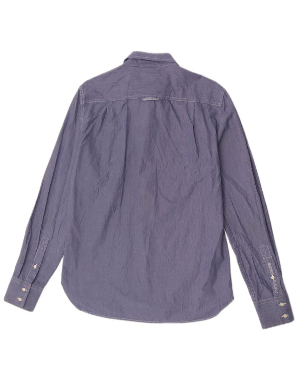 Camisa Superdry para hombre de algodón con rayas diplomáticas azules grandes