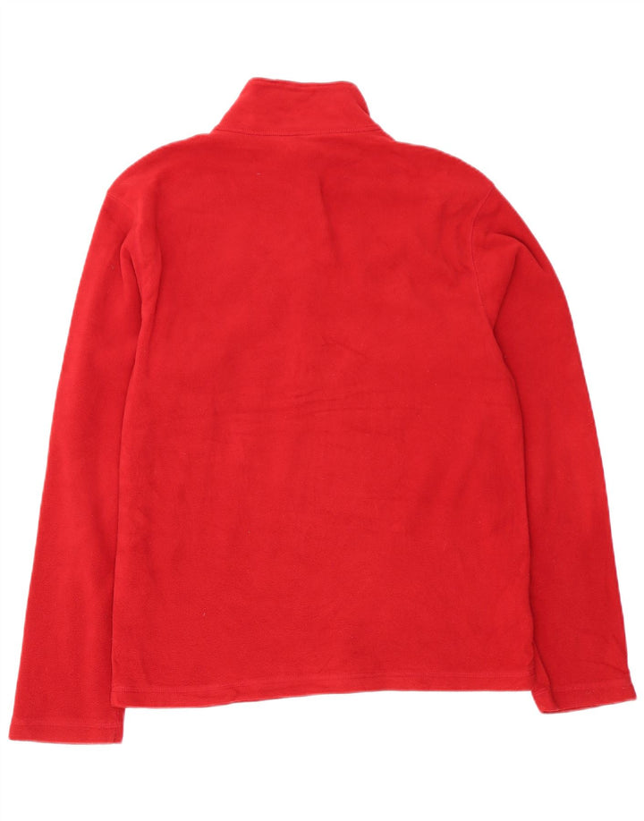 Eddie Bauer Jersey de forro polar con cuello y cremallera para hombre pequeño poliéster rojo