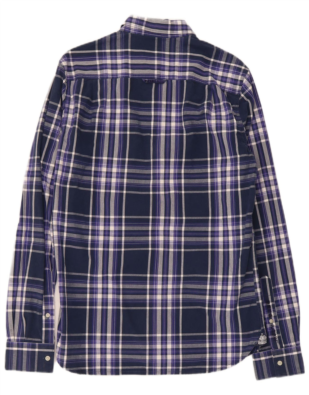 Camisa Superdry Para Hombre De Algodón A Cuadros Azul Marino Pequeño