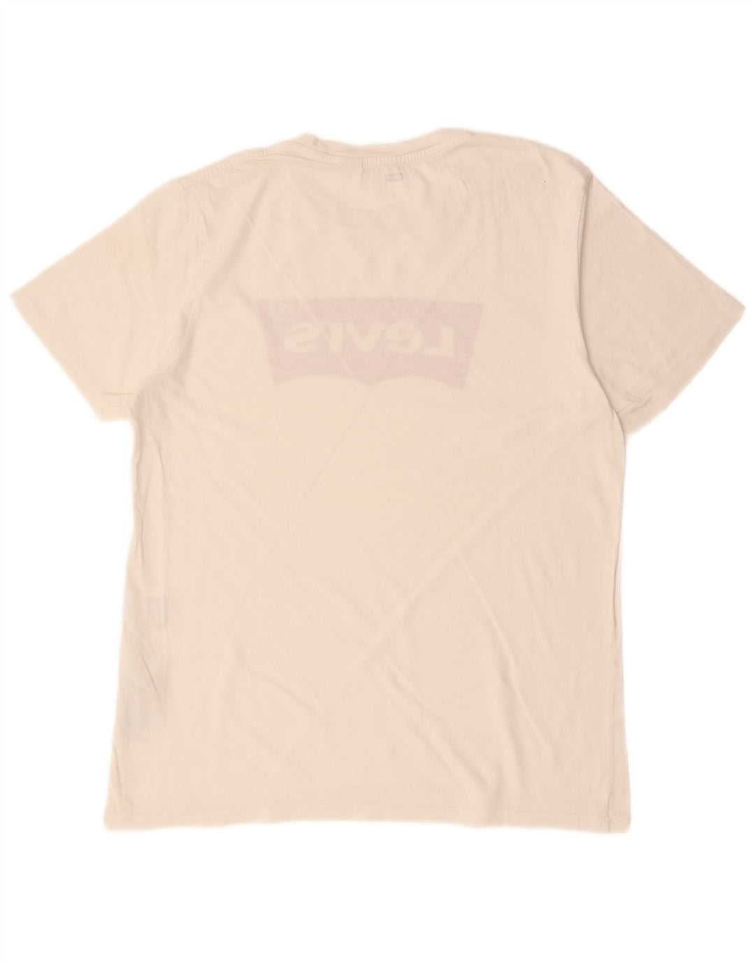 LEVI'S Camiseta gráfica para hombre Top mediano de algodón blanco roto