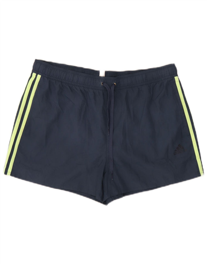 Adidas - Pantalones cortos deportivos para hombre, talla grande, azul marino