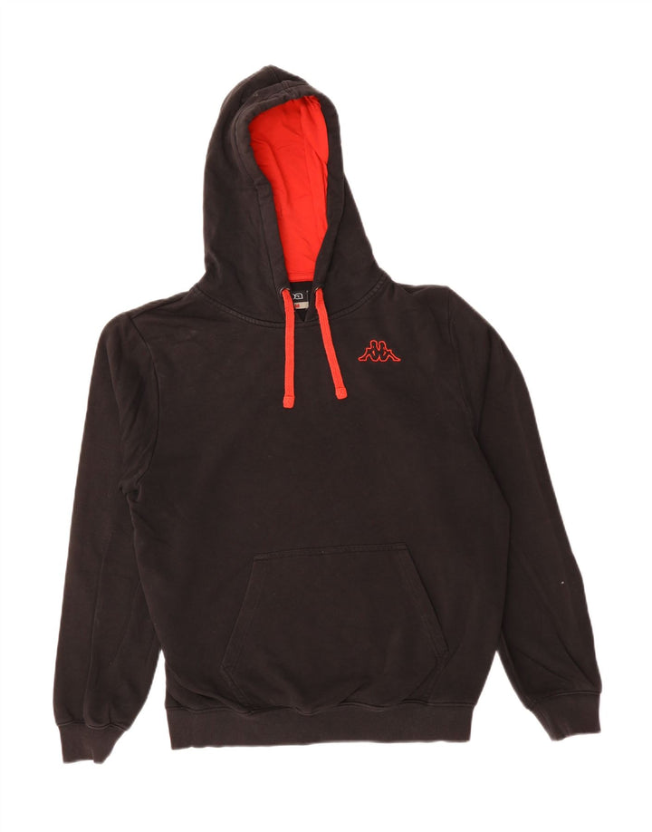 KAPPA Hombre Sudadera con Capucha Jumper Medium Negro Algodón