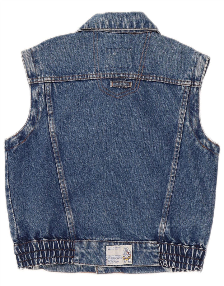 POP 84 Chaleco vaquero corto para mujer UK 2 2XS Azul