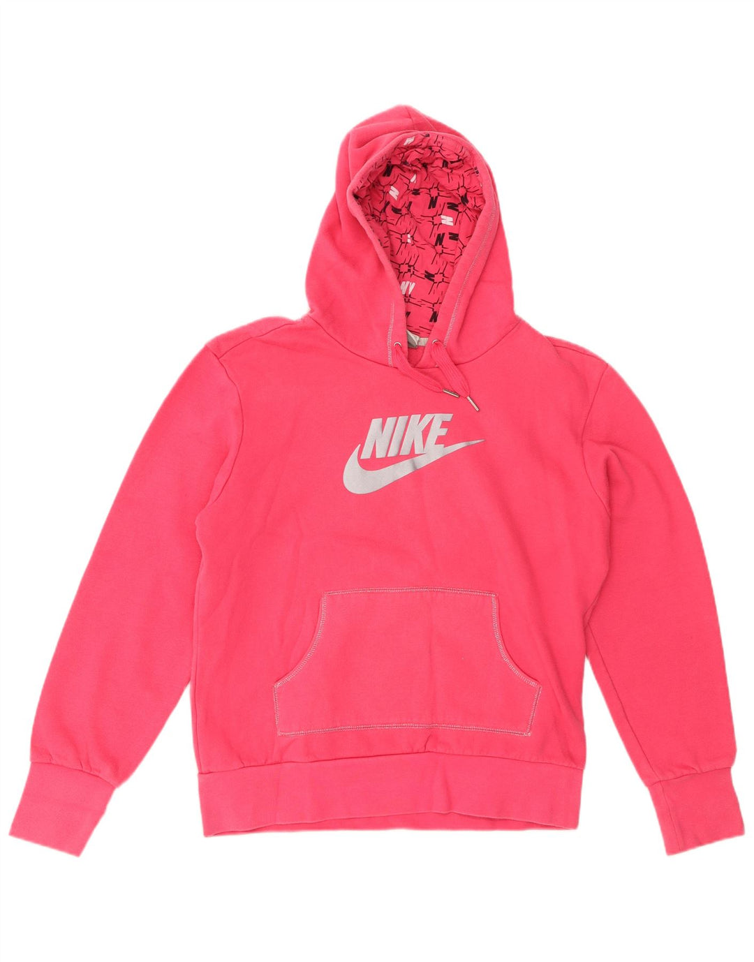 NIKE Sudadera con capucha gráfica para mujer ES 40/40 XL Algodón rosa