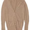 Zara Mujer Cárdigan Suéter UK 12 Medio Rayón Beige