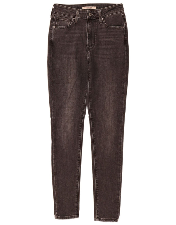 Levi's Womens 721 High Rise Skinny Jeans W26 L30 Grey Cotton
