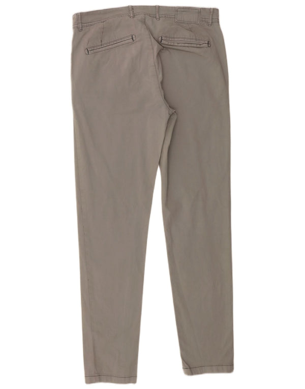 Zara Mens Slim Chino Trousers EU 42 Large W32 L31 Grey Cotton