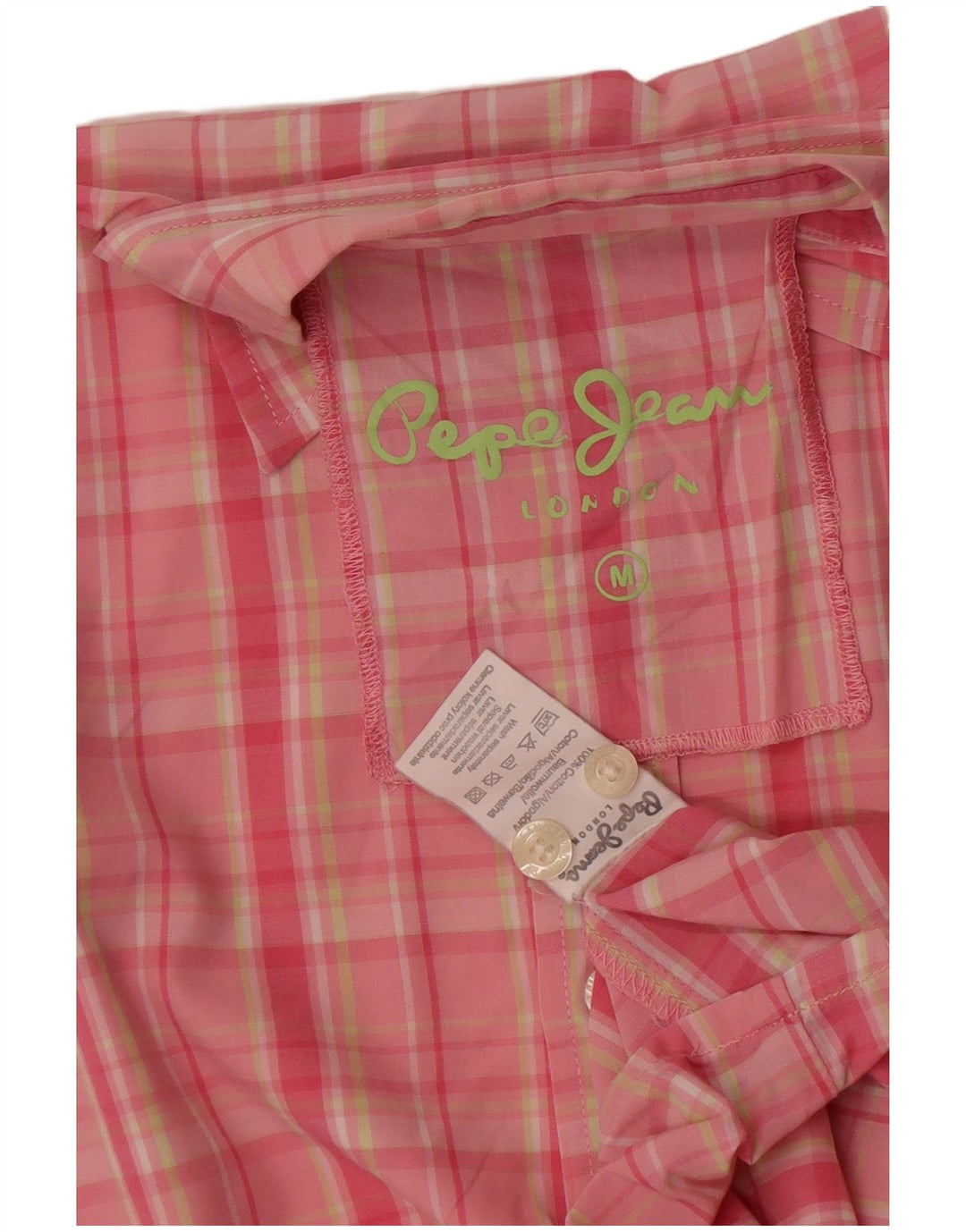 PEPE Jeans Camisa De Manga Corta Hombre De Algodón A Cuadros Rosa Medio