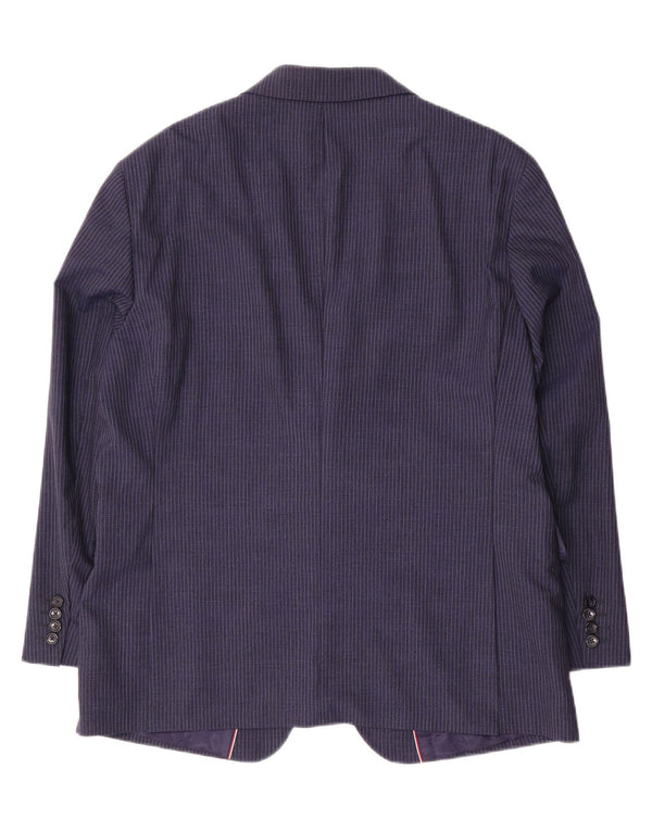 Tommy Hilfiger Chaqueta tipo blazer a medida para hombre EU 56 3XL Azul marino Rayas diplomáticas