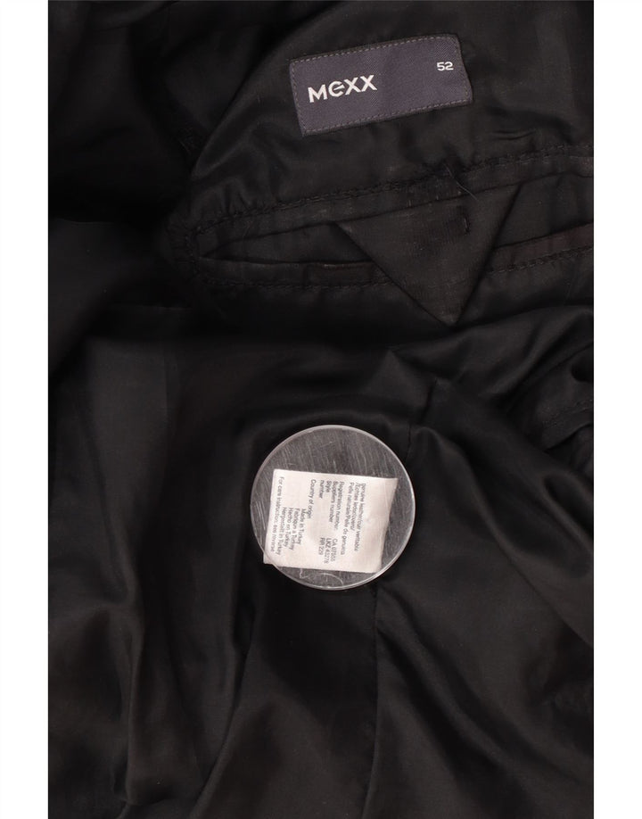 Mexx Chaqueta Blazer de Cuero con 2 Botones para Hombre IT 52 XL Cuero Negro