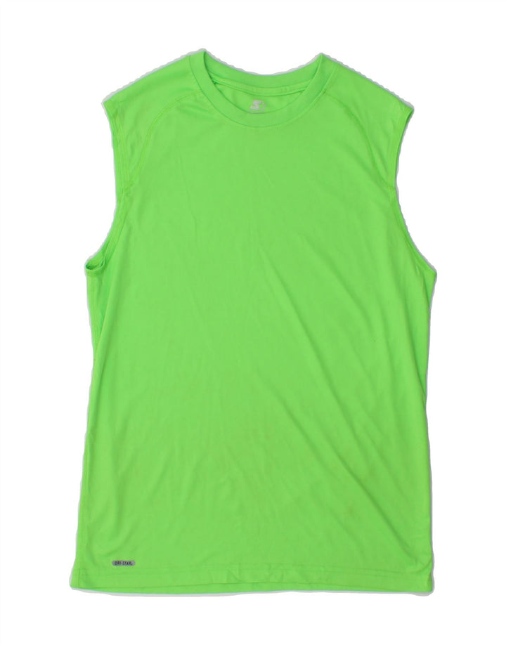 STARTER Boys Vest Top 13-14 Years 2XL Green Polyester Vintage Starter and Second-Hand Starter from Messina Hembry 