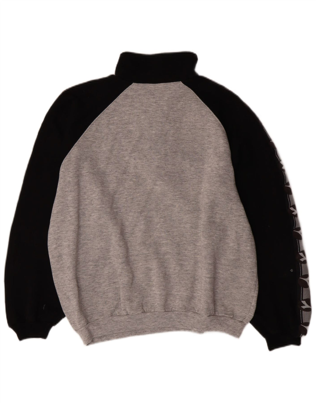 Diadora Hombre Sudadera Con Cremallera En El Cuello Jersey Grande De Algodón Color Block Gris