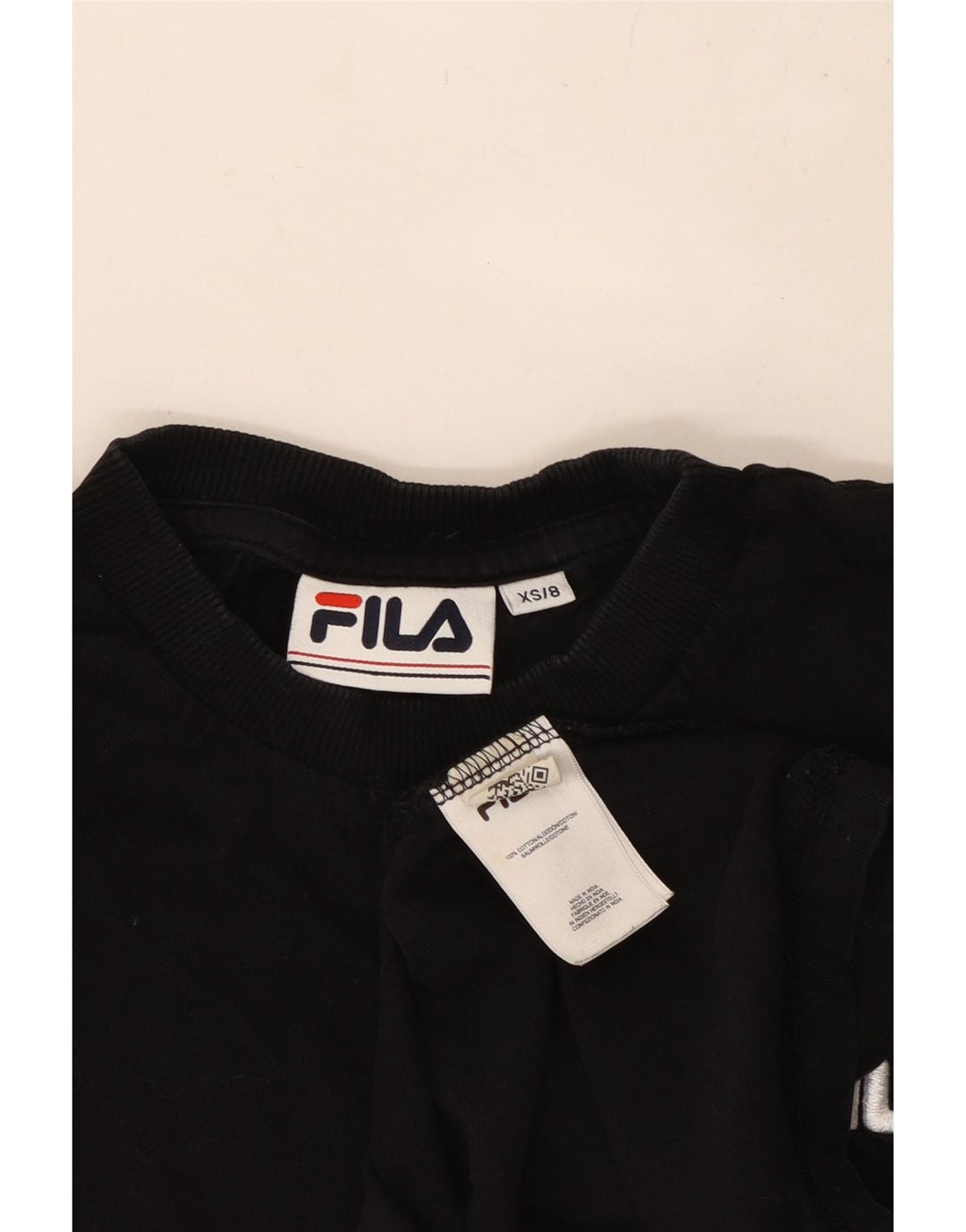 FILA Camiseta para mujer Top UK 6 XS Negro Algodón