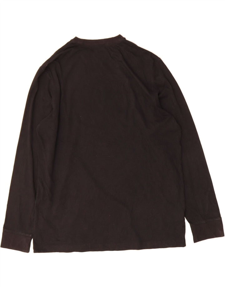EDDIE BAUER Mens Top Long Sleeve XL Black Cotton Vintage Eddie Bauer and Second-Hand Eddie Bauer from Messina Hembry 