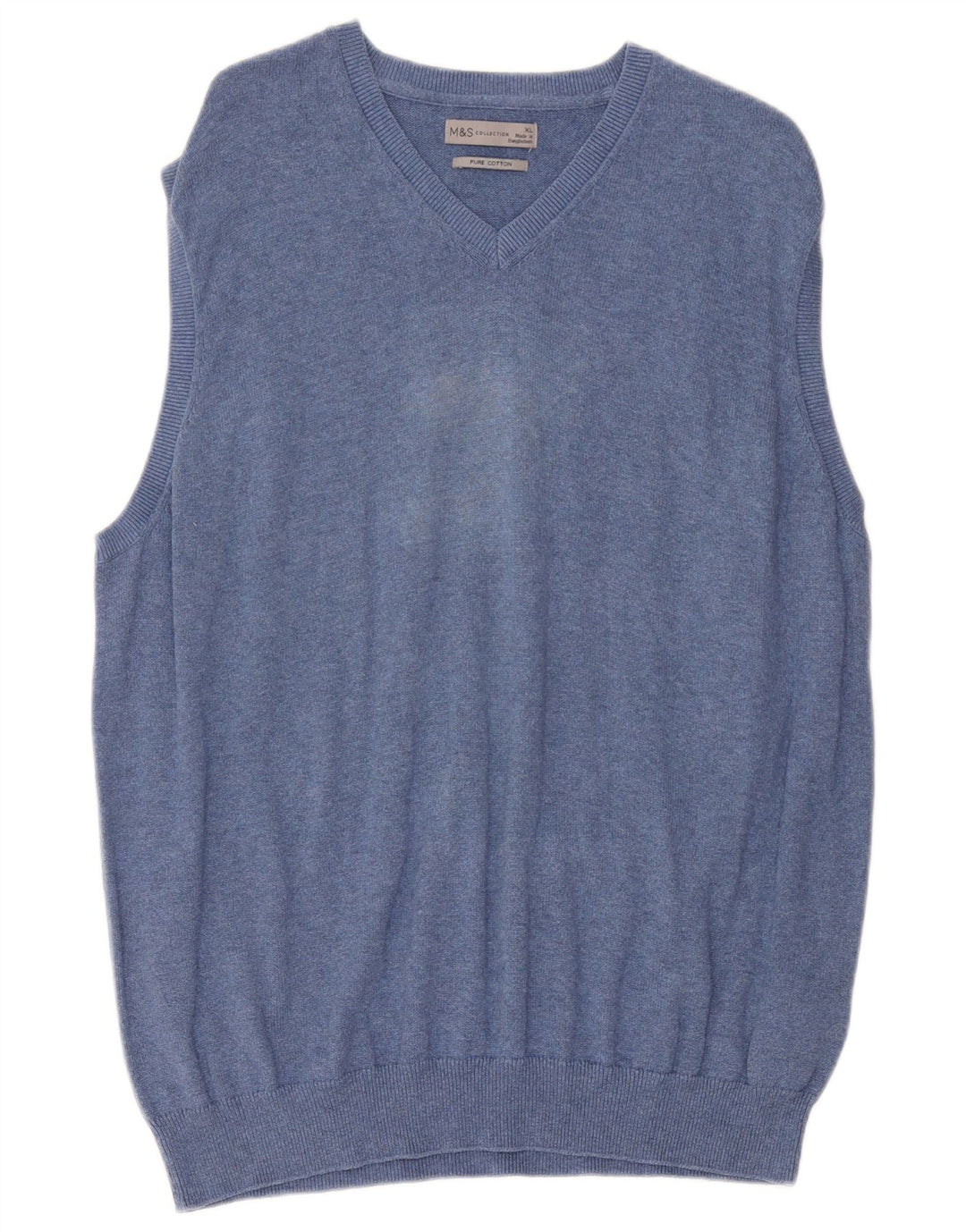 Marks & Spencer Camiseta sin mangas para hombre XL Algodón azul