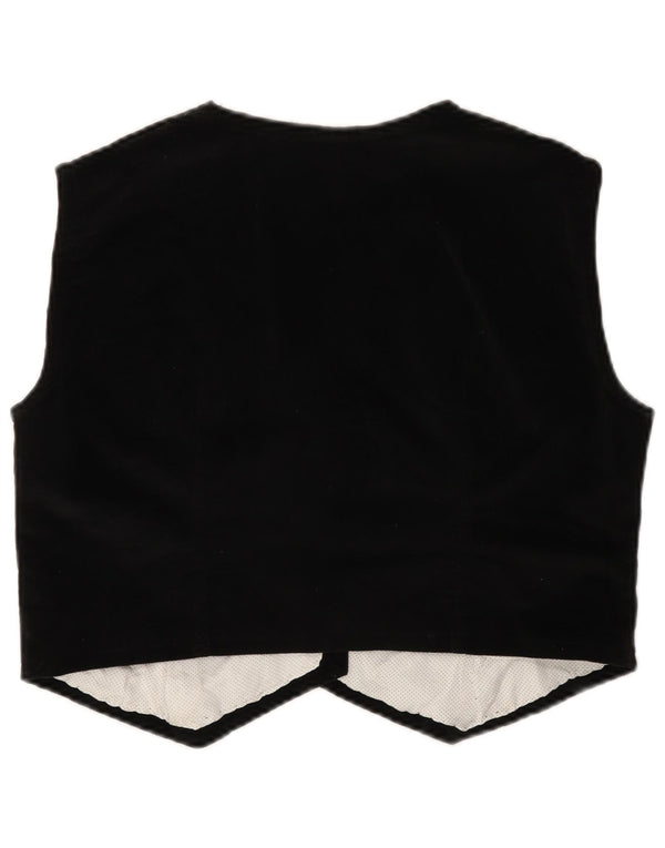 VINTAGE Chaleco de mujer Reino Unido 10 Pequeño Negro