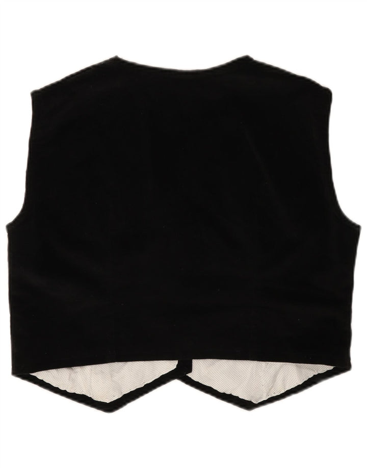 VINTAGE Chaleco de mujer Reino Unido 10 Pequeño Negro