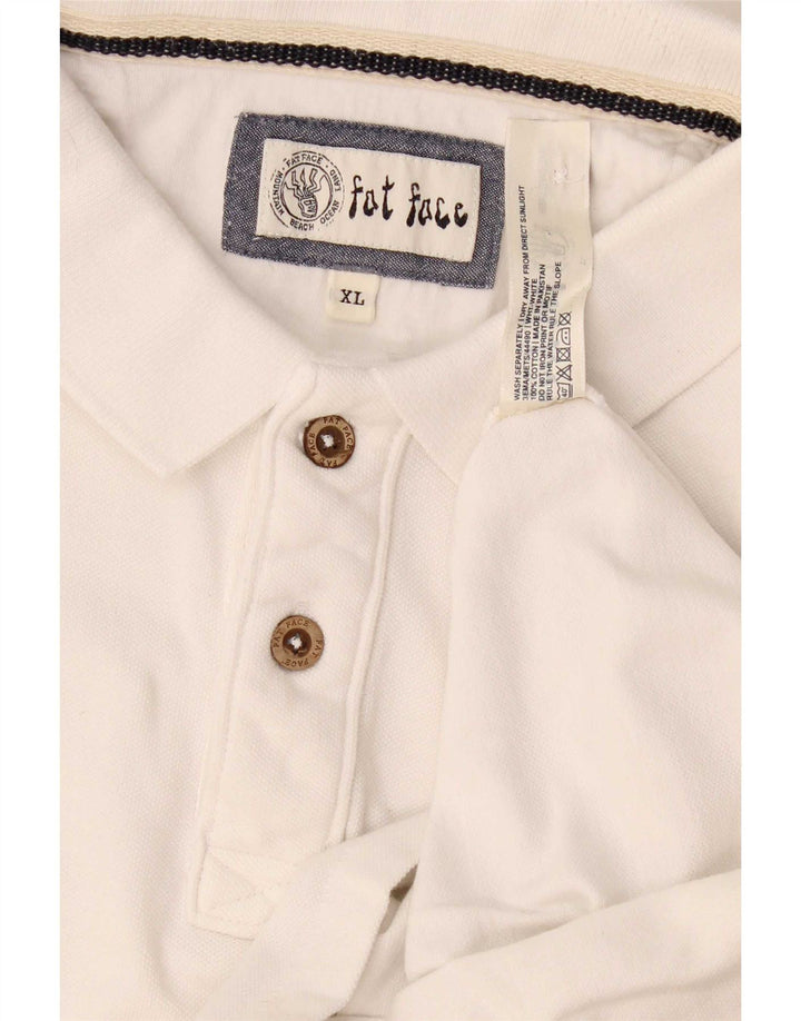 Polo para hombre Fat Face XL Blanco Algodón