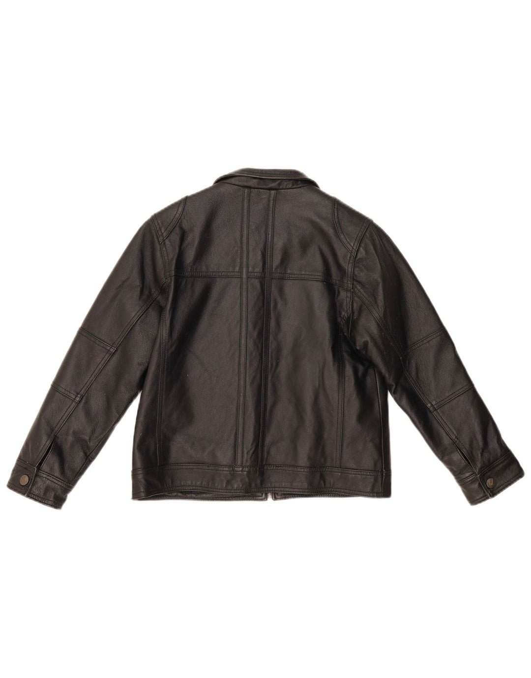 Ben Sherman Chaqueta de cuero para niños 9-10 años Pequeña cuero negro