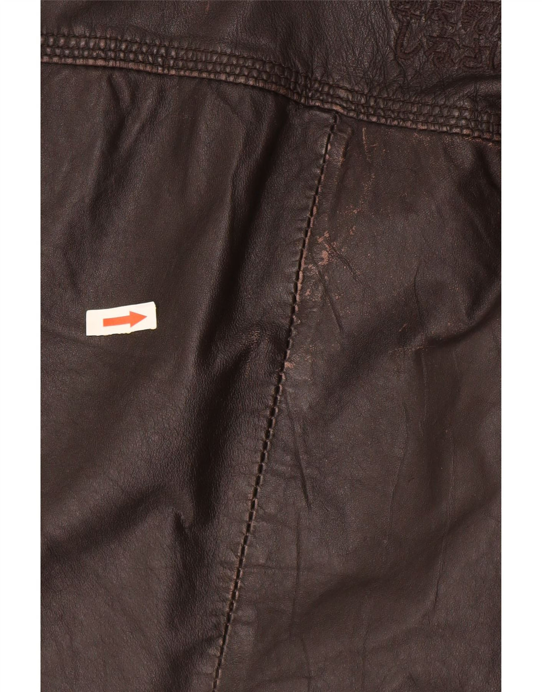 Superdry Chaqueta de cuero militar para hombre ES 38 Cuero marrón medio