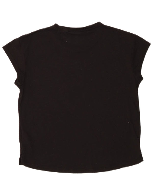 Puma Camiseta gráfica para mujer Top UK 44 Mediano Negro Poliéster
