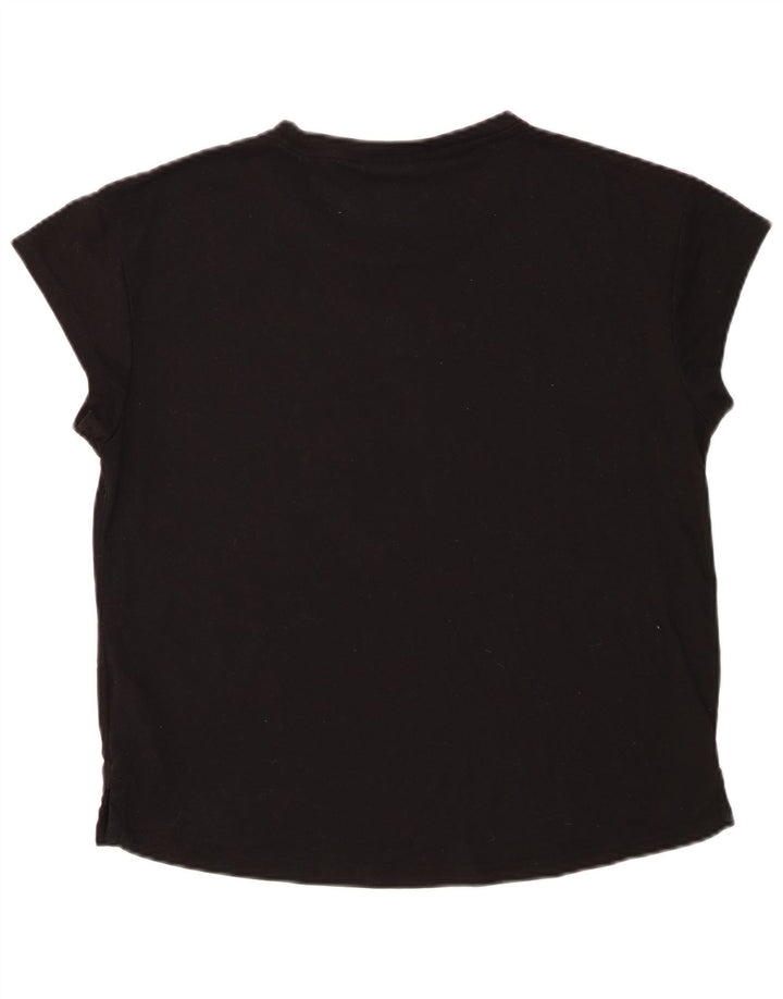 Puma Camiseta gráfica para mujer Top UK 44 Mediano Negro Poliéster