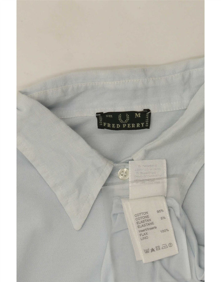 Fred Perry Vestido Polo Para Mujer UK 42 Algodón Azul Medio