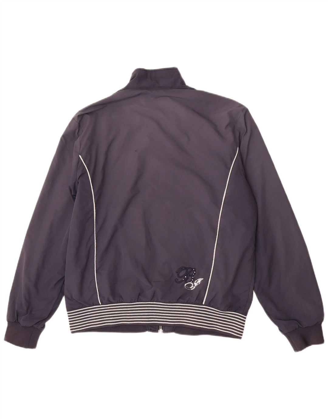 Fila Chaqueta Bomber para Mujer UK 18 XL Poliéster a Rayas Azul Marino