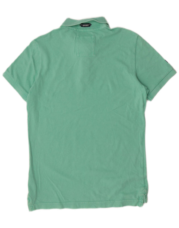 Superdry Polo para hombre de algodón verde medio clásico
