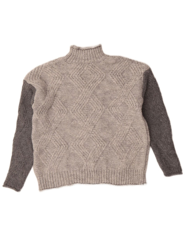 Marks & Spencer Suéter con Cuello Alto para Mujer UK 10 Small Grey