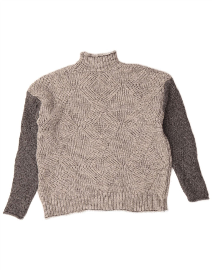 Marks & Spencer Suéter con Cuello Alto para Mujer UK 10 Small Grey