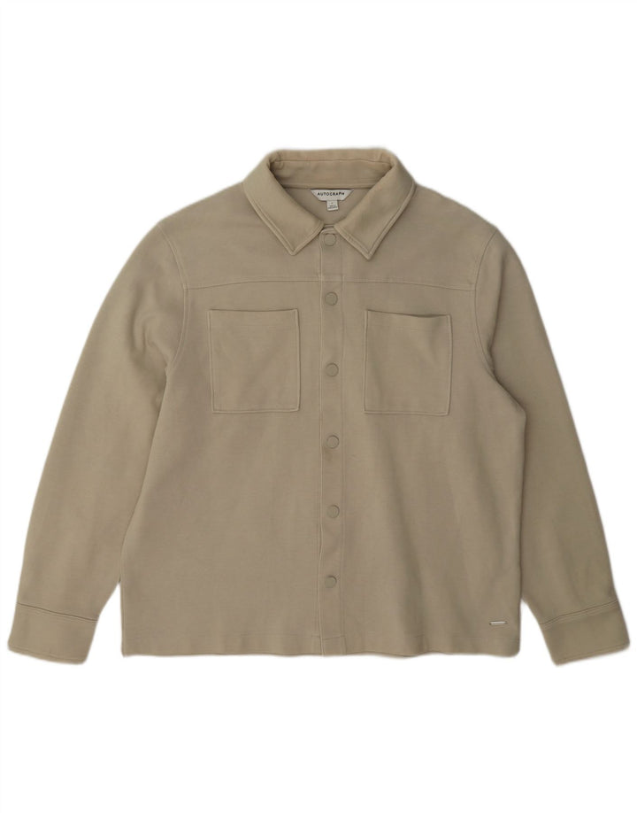 Marks & Spencer Chaqueta Bomber Autograph para Hombre UK 40 Grande Poliéster Beige
