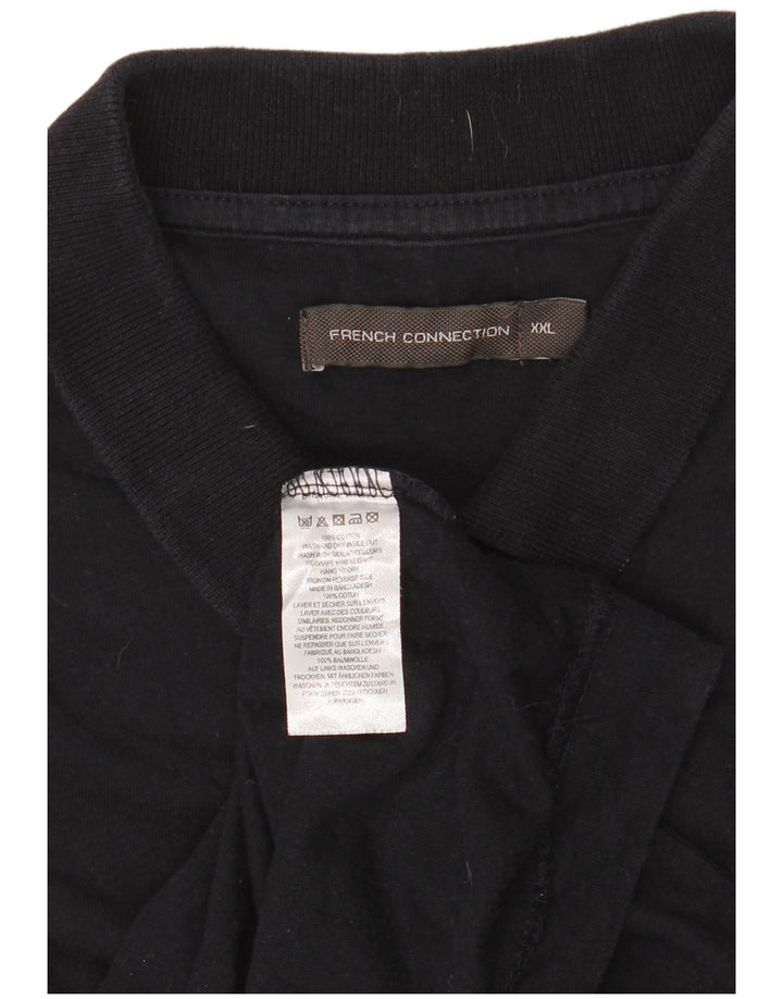 French Connection Polo para hombre 2XL Azul marino Algodón