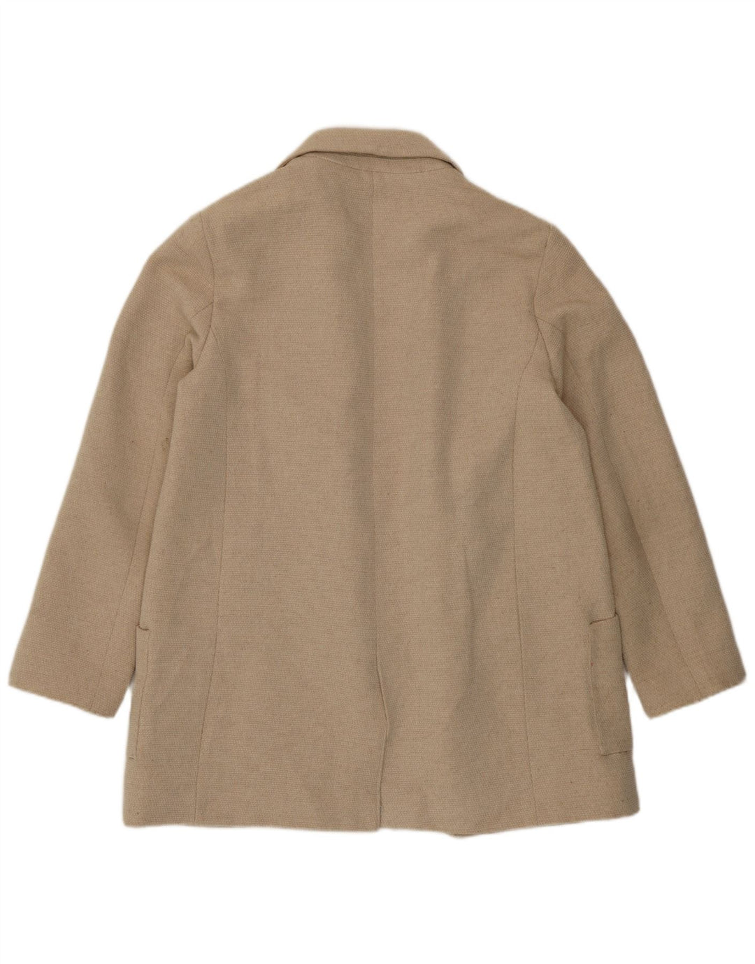 Zara Chaqueta Americana Abierta para Mujer Reino Unido 46 Grande Blanco Roto
