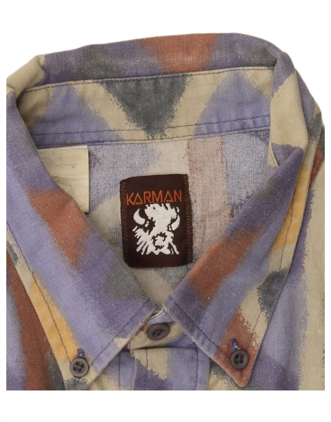 Camisa vintage para hombre grande Chevron multicolor