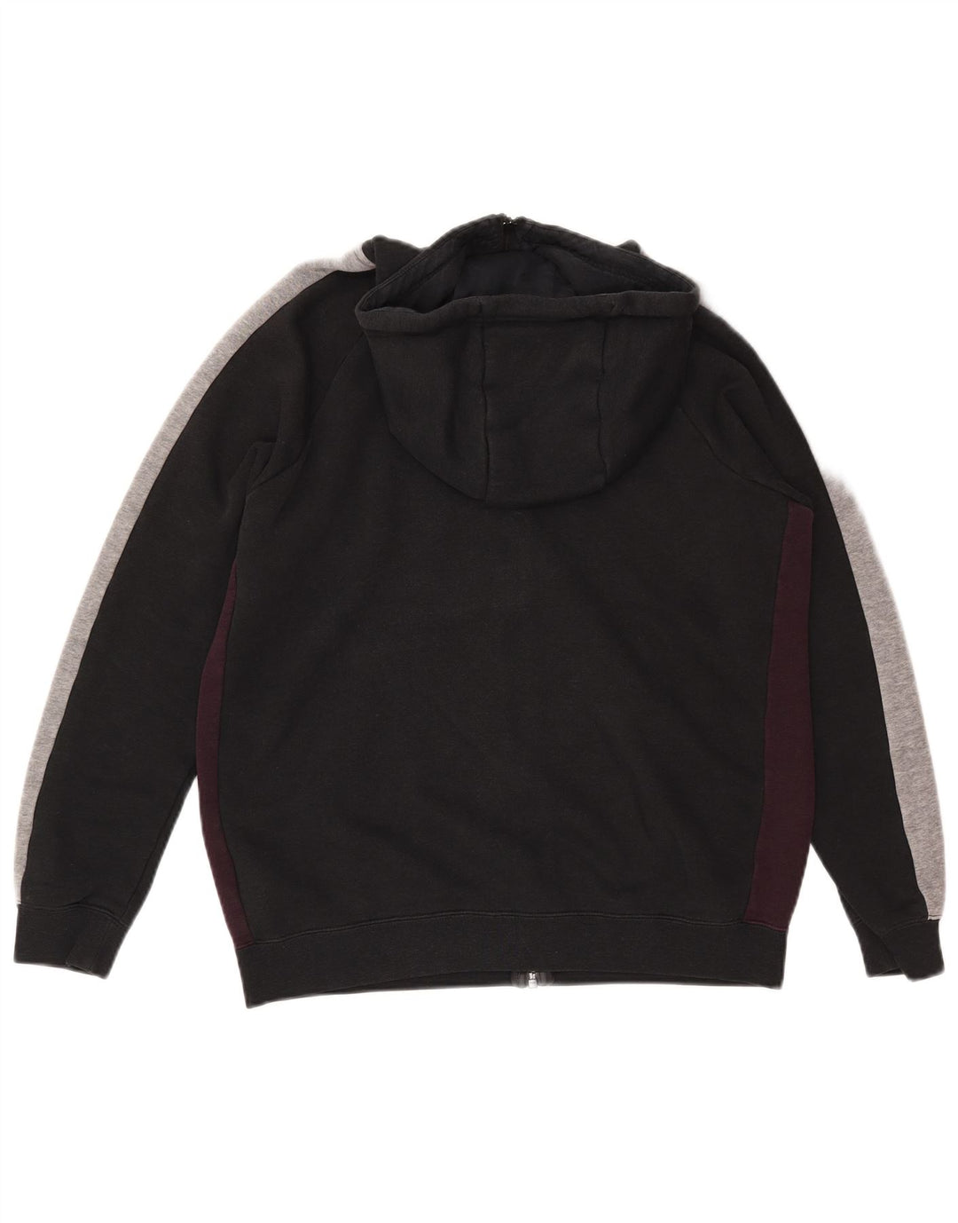 NIKE Sudadera con capucha y cremallera para mujer UK 44 Mediana Negro Colorblock Algodón