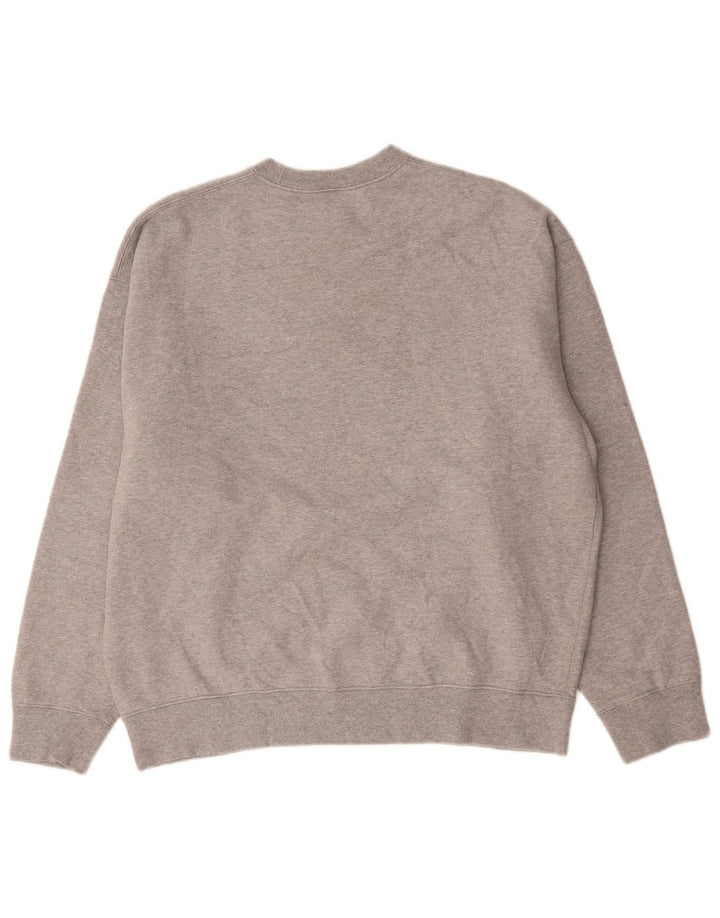 Nike Hombre Sudadera Jumper Grande Gris Algodón