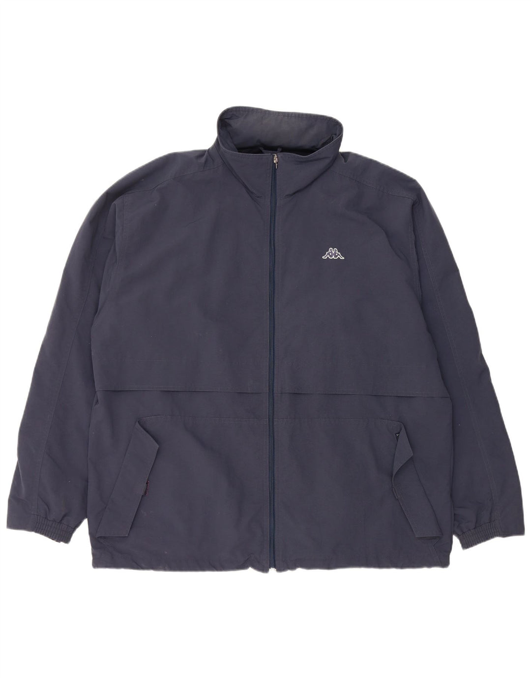 KAPPA Chaqueta impermeable con capucha para hombre UK 42 XL Azul marino Poliamida