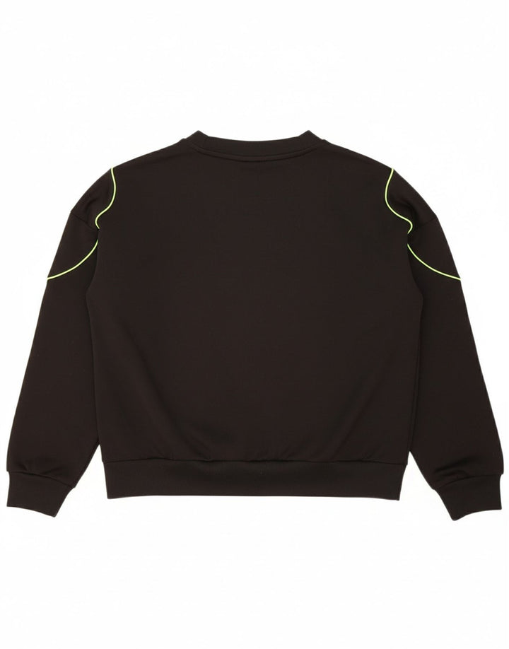ADIDAS Womens Oversized Sweatshirt Jumper UK 6 XS Black Polyester