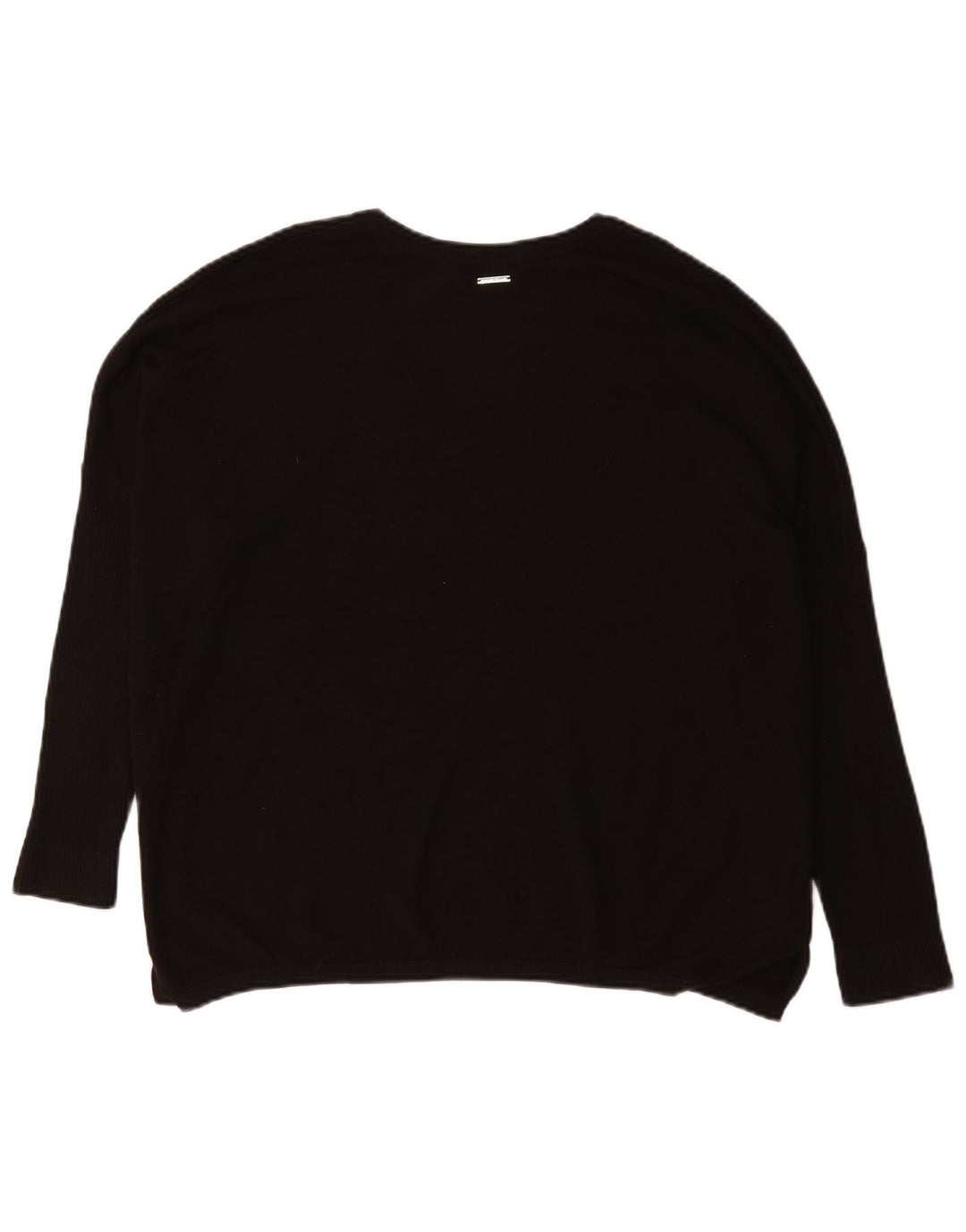 Dkny Suéter tipo jersey con cuello en V y gráfico extragrande para mujer UK 46 Large Black