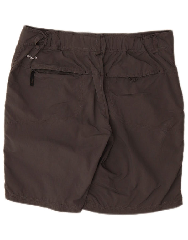 Columbia Pantalones cortos cargo Omni-Shade para mujer US 12 Large W30 Nylon gris