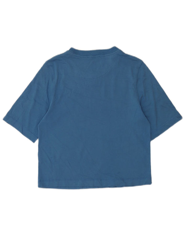 Benetton Camiseta Mujer Top UK 6 XS Azul Algodón