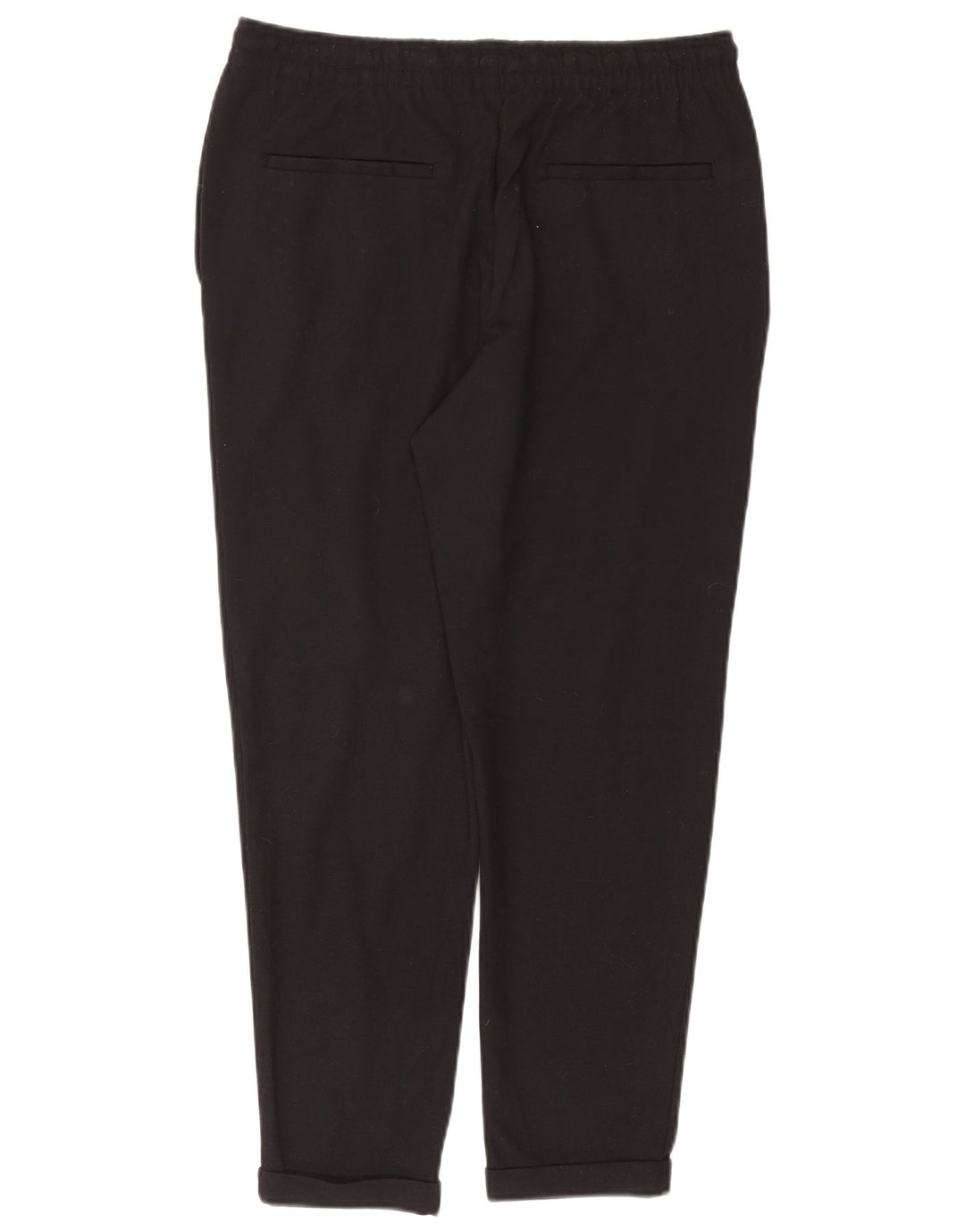 Zara Pantalones chinos cónicos para mujer UK 40 Large W32 L27 Negro